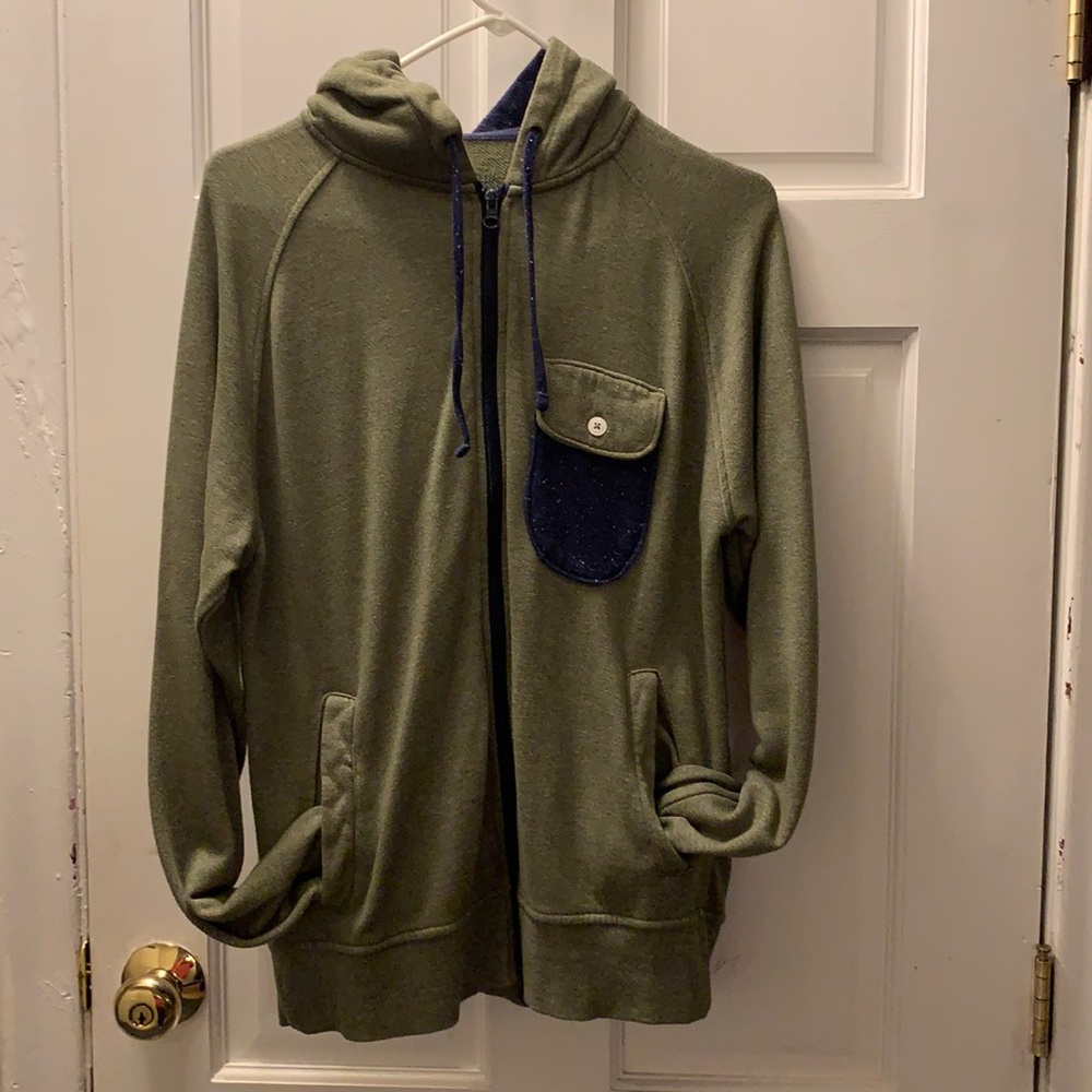 Green zip up hoodie